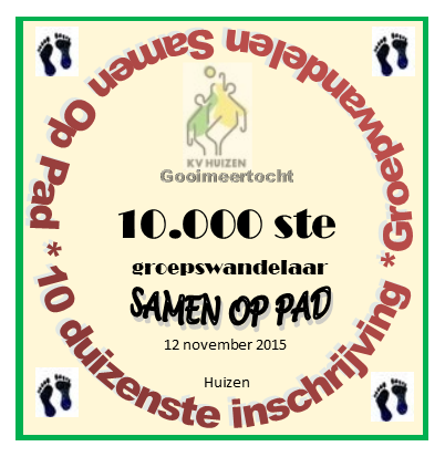 10 duizenste wandelaar